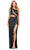 Ashley Lauren 11496 - Asymmetric Cutout Prom Gown Prom Dresses 00 / Black