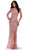 Ashley Lauren 11516 - One Sleeve Beaded Fringe Prom Gown Prom Gown 0 / Pink