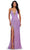 Ashley Lauren 11521 - Plunging V-Neck Sequin Evening Gown Prom Dresses 0 / Orchid