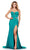 Ashley Lauren 11538 - Illusion V-Neck Jersey Prom Gown Prom Dresses 00 / Jade