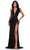 Ashley Lauren 11547 - Beaded Plunging Halter Evening Gown Evening Dresses