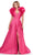 Ashley Lauren 11610 - Ruffle Sleeve Mikado Prom Dress Evening Dresses 00 / Hot Pink