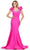 Ashley Lauren 11615 - Puffed Sleeve Mermaid Evening Gown Evening Dresses 00 / Fuchsia