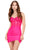 Ashley Lauren 4619 - Tulip Hem Ornate Homecoming Dress Homecoming Dresses 00 / Hot Pink