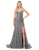 Aspeed Design L2773T - Glitter Corset Evening Gown Evening Dresses XS / Smoky Blue
