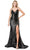 Aspeed Design L2824P - Iridescent Sequin V-Neck Evening Dress Special Occasion Dress XXS / Black