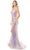 Aspeed Design L2824P - Iridescent Sequin V-Neck Evening Dress Special Occasion Dress XXS / Pink
