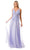 Aspeed Design P2114 - Floral Appliqued A-Line Prom Gown Special Occasion Dress XS / Lilac