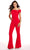 Ava Presley 27702 - Straight Across Fitted Jumpsuit Special Occasion Dress 0 / Red