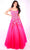 Ava Presley 27765 - Sequin Appliqued Scoop Prom Gown Prom Dresses 00 / Neon Pink
