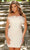 Ava Presley 28218 - Feathered Top Sheath Cocktail Dress Cocktail Dresses 00 / White