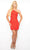 Ava Presley 28702 - One-Sleeve Fitted Cocktail Dress Cocktail Dresses 0 / Red
