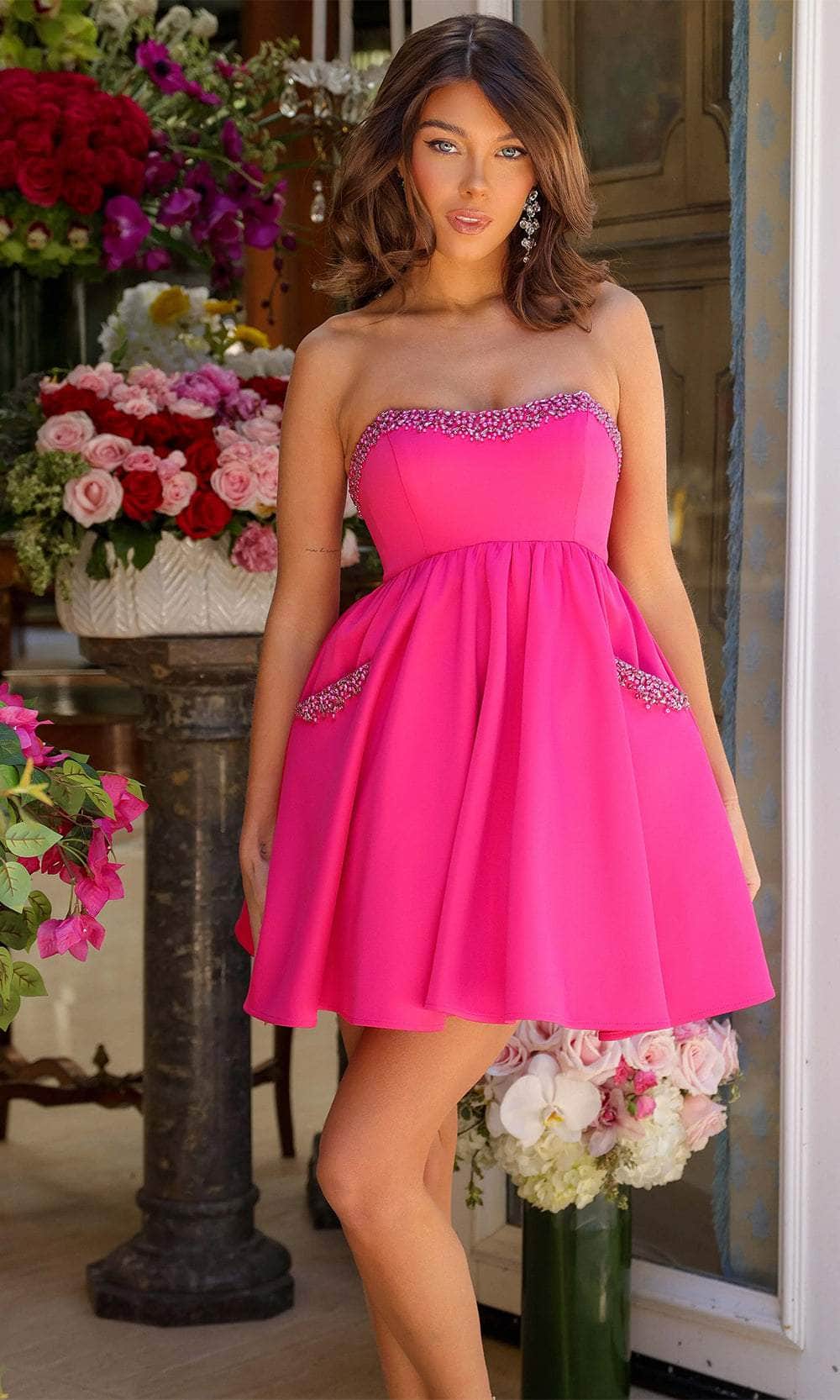 Sweetheart Mini Chiffon Cocktail A-Line Ava Presley 29837 - Periwinkle / 0 Sweetheart Mini Chiffon Cocktail A-Line Ava Presley 29837 - Periwinkle / 0