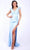 Ava Presley 37324 - Feather Prom Dress with Slit Special Occasion Dress 00 / Light Blue