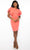 Ava Presley 38558 - Flutter Sleeve Fitted Cocktail Dress Special Occasion Dress 0 / Coral