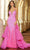 Ava Presley 38813 - Embellished Back Panel Prom Dress Special Occasion Dress 00 / Hot Pink