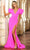 Ava Presley 38868 - Puff Sleeve Prom Dress with Slit Special Occasion Dress 00 / Fuchsia