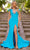 Ava Presley 38905 - Bejeweled Cutout Prom Dress Special Occasion Dress 00 / Turquoise