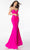 Ava Presley 39290 - Strapless Beaded Trim Prom Gown Special Occasion Dress 00 / Fuchsia