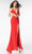 Ava Presley 39311 - Spaghetti Strap High Slit Prom Gown Special Occasion Dress 00 / Red