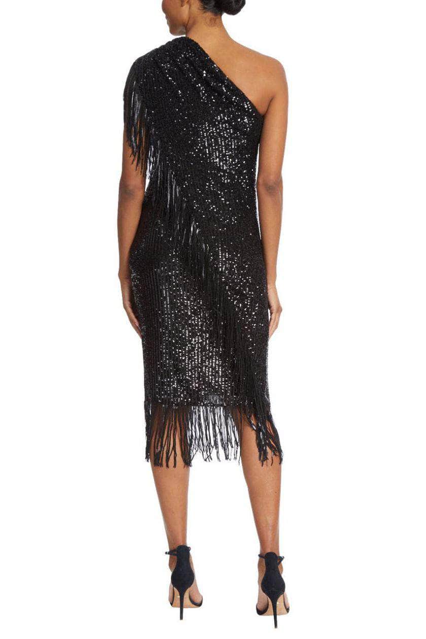 Badgley Mischka SC2800 - Sequined Fringe Asymmetric Cocktail Dress Couture Candy Badgley Mischka SC2800 - Sequined Fringe Asymmetric Cocktail Dress Couture Candy