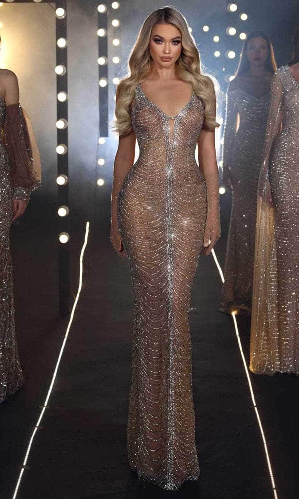 Chic and Holland AF330121 - Sleeveless Beaded Prom Dress 26 / Neutral - Shop Chic and Holland dresses on Couture Candy at CoutureCandy.com Chic and Holland AF330121 - Sleeveless Beaded Prom Dress 26 / Neutral - Shop Chic and Holland dresses on Couture Candy at CoutureCandy.com