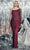 Chic and Holland HF110091 - Asymmetrical Motif Evening Gown Evening Dresses
