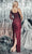 Chic and Holland HF110091 - Asymmetrical Motif Evening Gown Evening Dresses