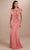 Christina Wu Elegance 17149 - Draped Sleeve Evening Dress Evening Dresses 2 / Rose