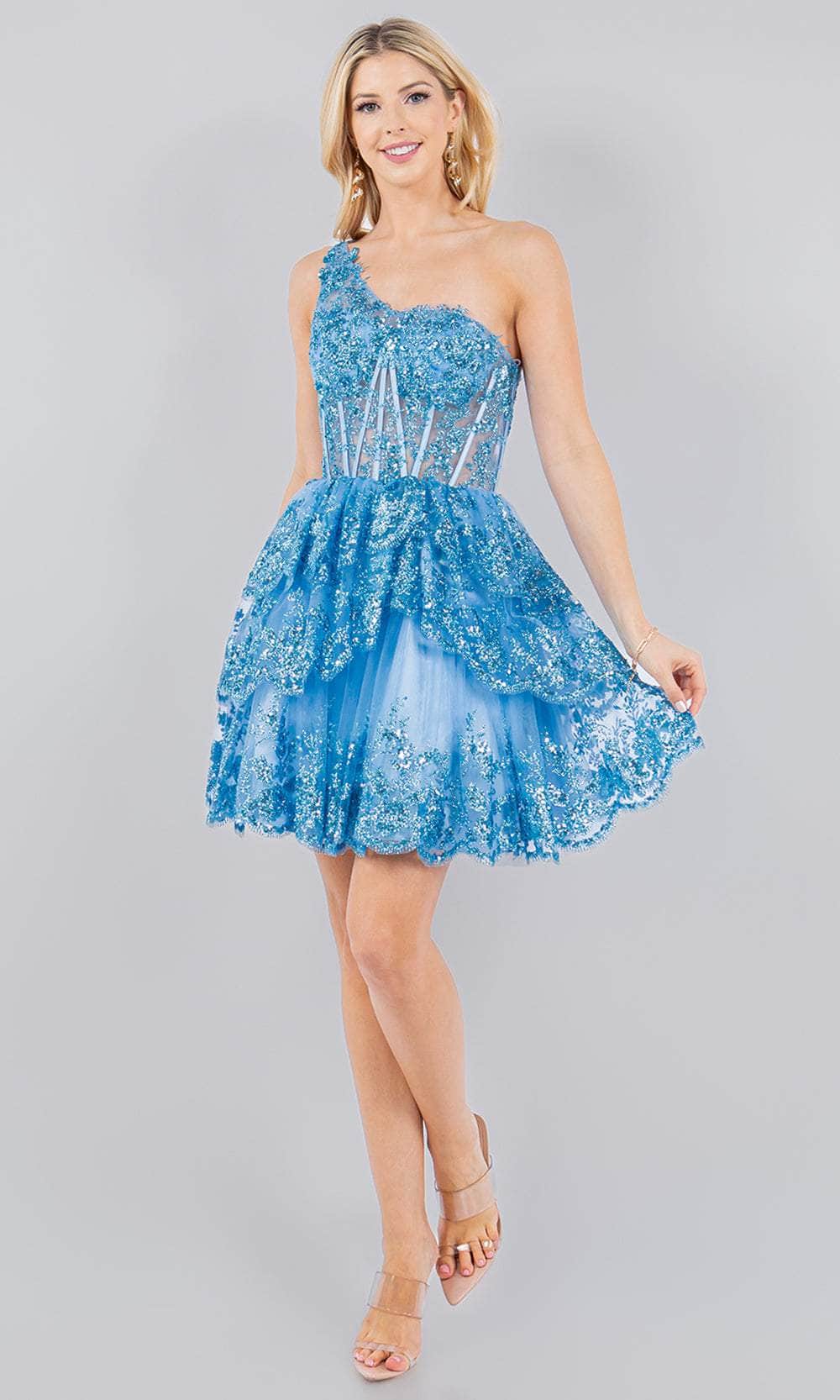 Cinderella Couture 5132J - Asymmetric Sheer Corset Top Cocktail Dress 8/M / Champagne - Shop Cinderella Couture dresses on Couture Candy at Cinderella Couture 5132J - Asymmetric Sheer Corset Top Cocktail Dress 8/M / Champagne - Shop Cinderella Couture dresses on Couture Candy at
