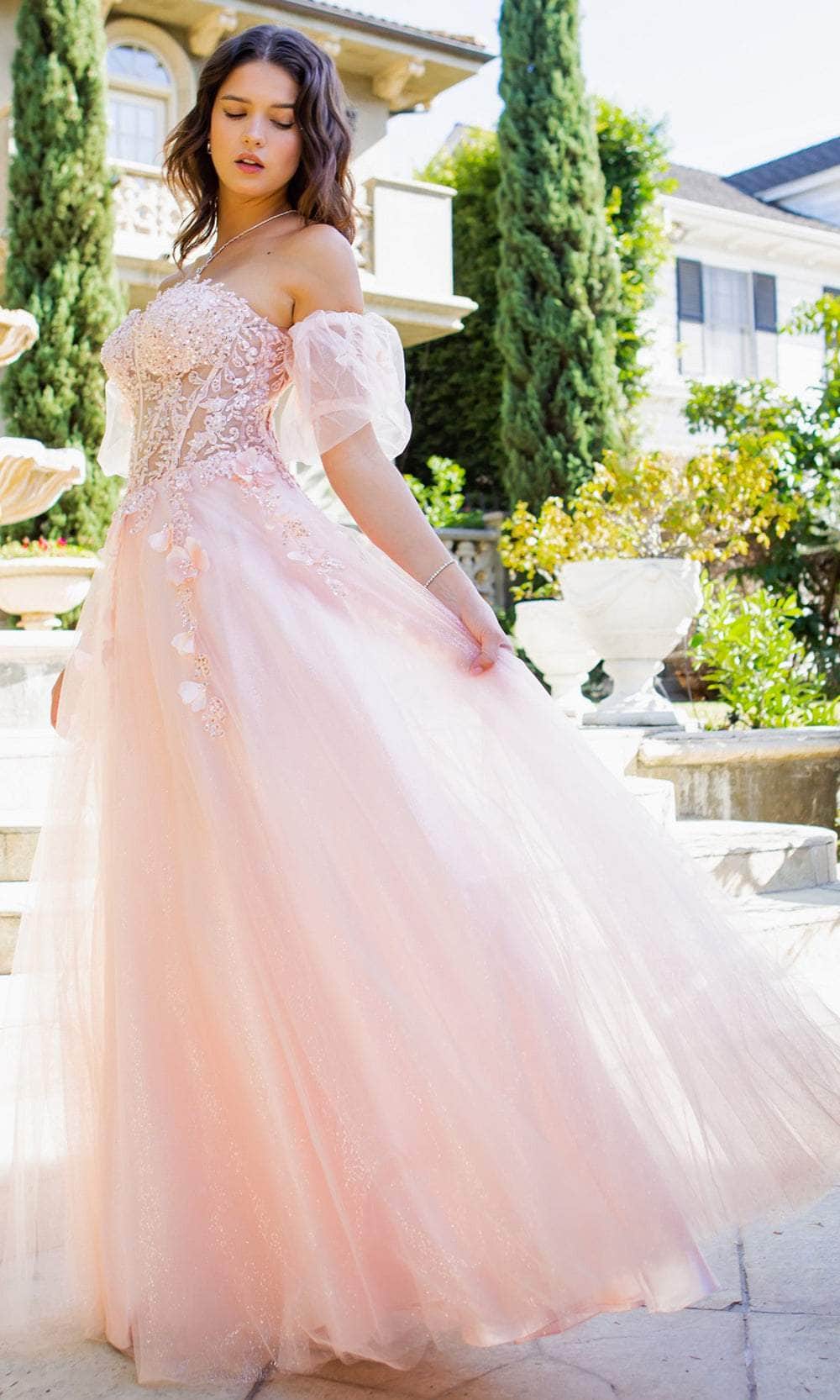 Cinderella Couture 8042J - Sweetheart Appliqued A-Line Prom Gown Couture Candy Cinderella Couture 8042J - Sweetheart Appliqued A-Line Prom Gown Couture Candy