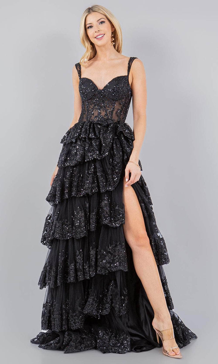 Rhinestone Sequin Tulle Party Dress by Cinderella Couture USA AS9073