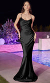 Cinderella Divine BD7044 - Mermaid Prom Gown with Cowl Neckline Prom Dresses XS / Black2