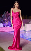 Cinderella Divine BD7044 - Mermaid Prom Gown with Cowl Neckline Prom Dresses XS / Fuchsia7