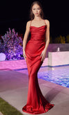 Cinderella Divine BD7044 - Mermaid Prom Gown with Cowl Neckline Prom Dresses XS / Red10