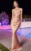 Cinderella Divine BD7044 - Mermaid Prom Gown with Cowl Neckline Prom Dresses XS / Rose Gold12