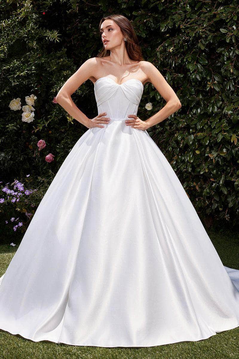 pleated ball gown wedding dress Nox Anabel JE1015 Bridal Gown Long Pleated Wedding Dress