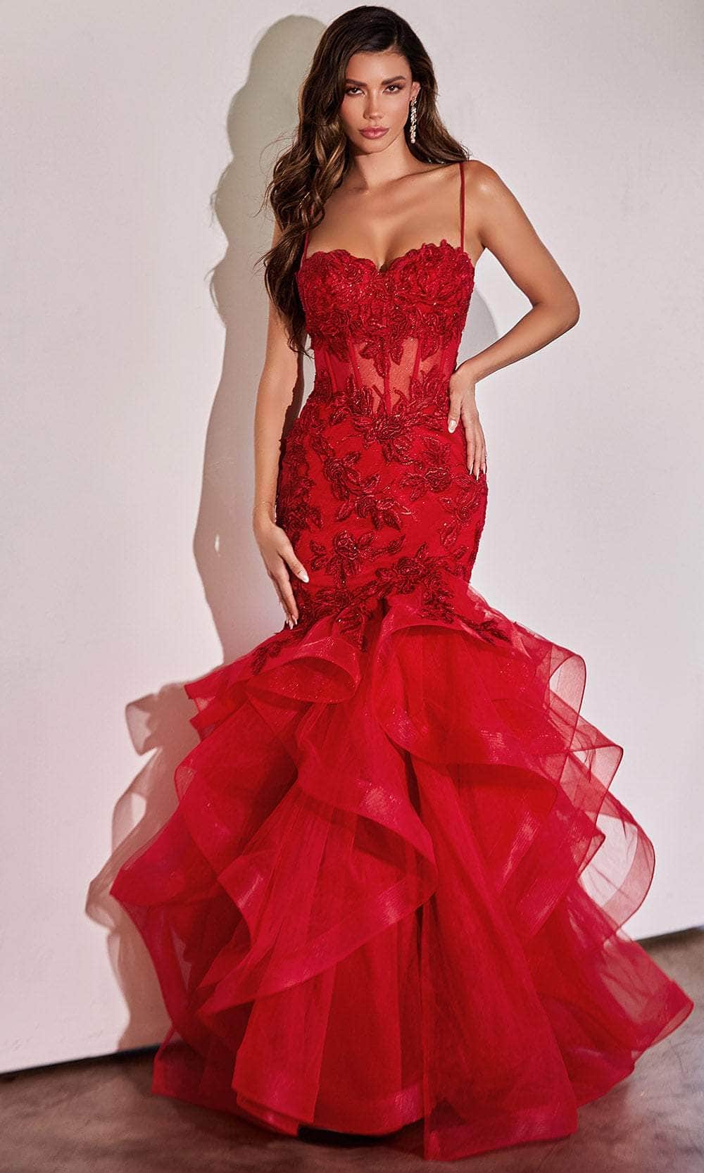 Cinderella Divine CC8915 - Embroidered Mermaid Silhouette Prom Dress Couture Candy Cinderella Divine CC8915 - Embroidered Mermaid Silhouette Prom Dress Couture Candy
