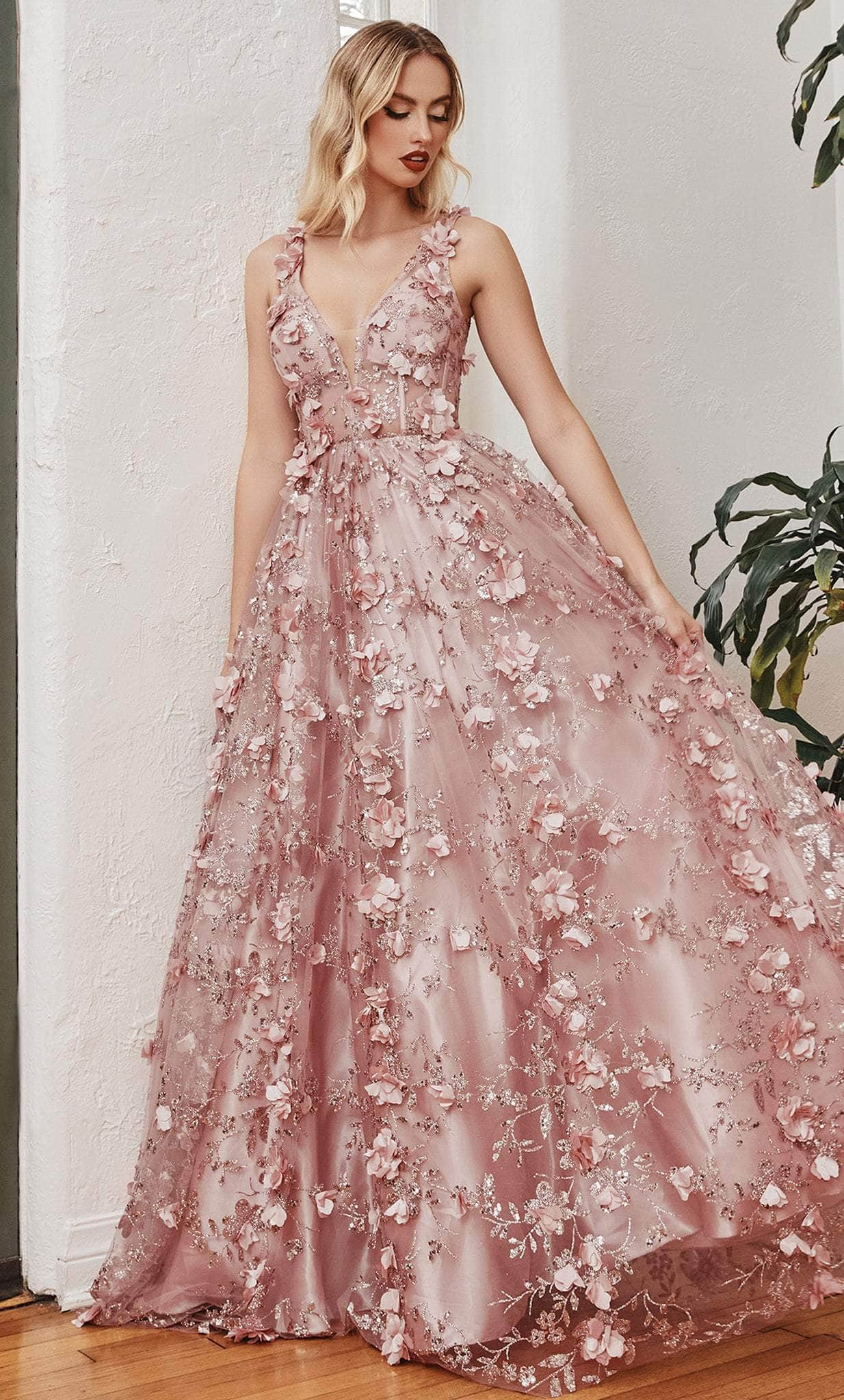 Cinderella Divine J838 - Embellished A-Line Prom Dress Couture Candy Cinderella Divine J838 - Embellished A-Line Prom Dress Couture Candy