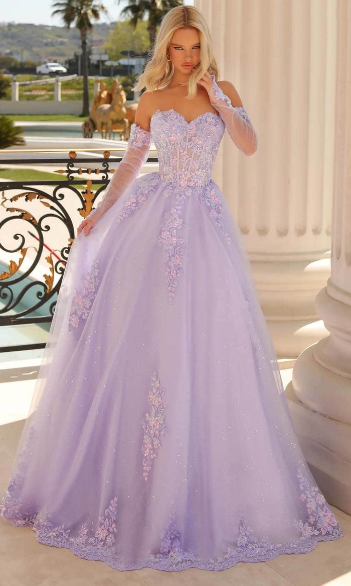 Clarisse 810792 - Applique A-Line Prom Gown Prom Dresses 0 / Lilac