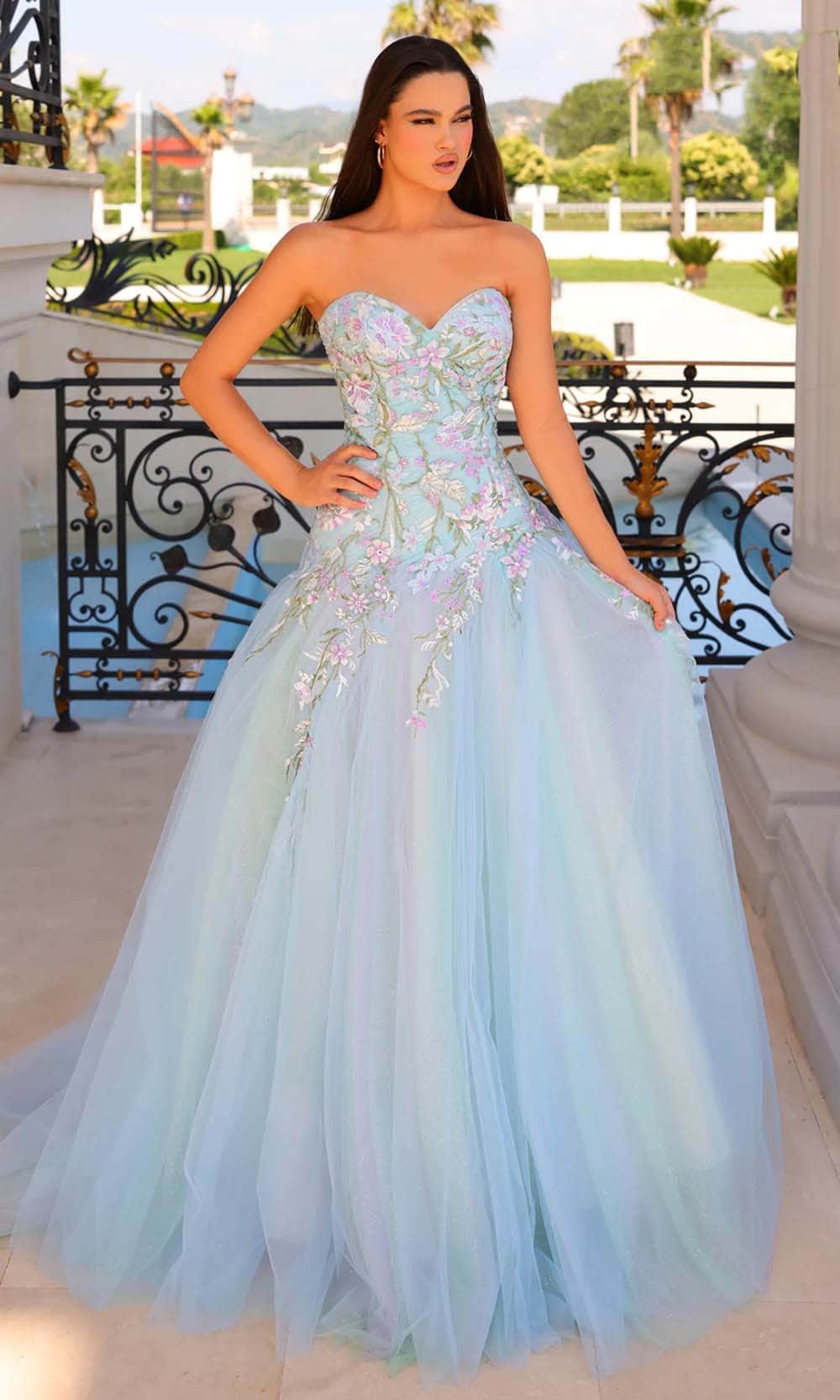 Clarisse 810971 - Embroidered Sweetheart Prom Gown Clarisse 810971 - Embroidered Sweetheart Prom Gown