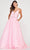 Colette By Daphne CL2016 - Sleeveless V-Neck Prom Gown Prom Dresses 00 / Pink