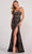 Colette By Daphne CL2037 - Glittering Sleeveless Prom Gown Prom Dresses 00 / Blk/Nude