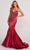 Colette By Daphne CL2043 - Sleeveless Mermaid Evening Gown Prom Dresses 00 / Burgandy