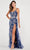 Colette By Daphne CL2050 - Beaded Scoop Evening Dress Evening Dresses 00 / Navy/Silver