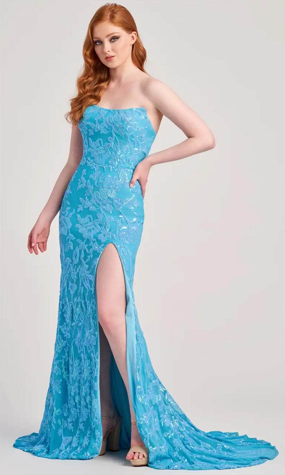 Colette By Daphne CL5238 - Floral Sequin Prom Dress Couture Candy Colette By Daphne CL5238 - Floral Sequin Prom Dress Couture Candy