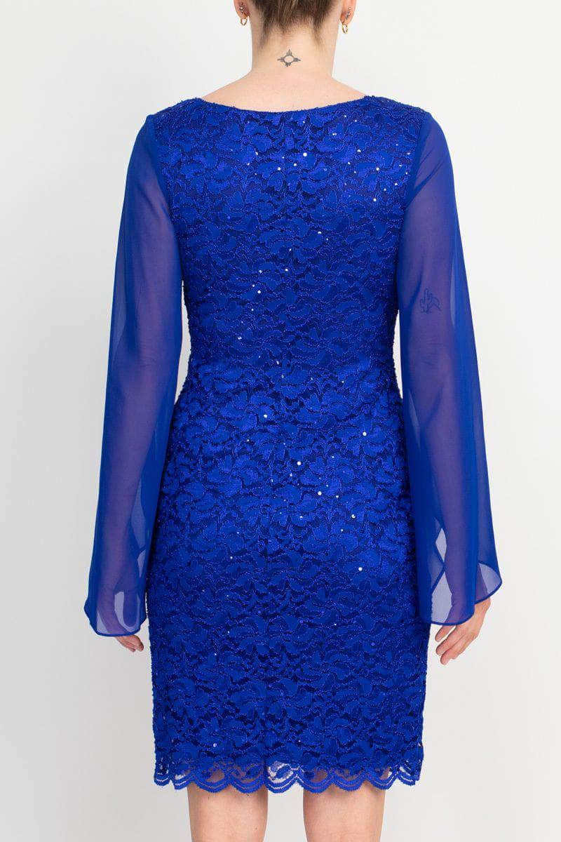 Connected Apparel TBM21590M1 - Split Sleeves Lace Dress Couture Candy Connected Apparel TBM21590M1 - Split Sleeves Lace Dress Couture Candy