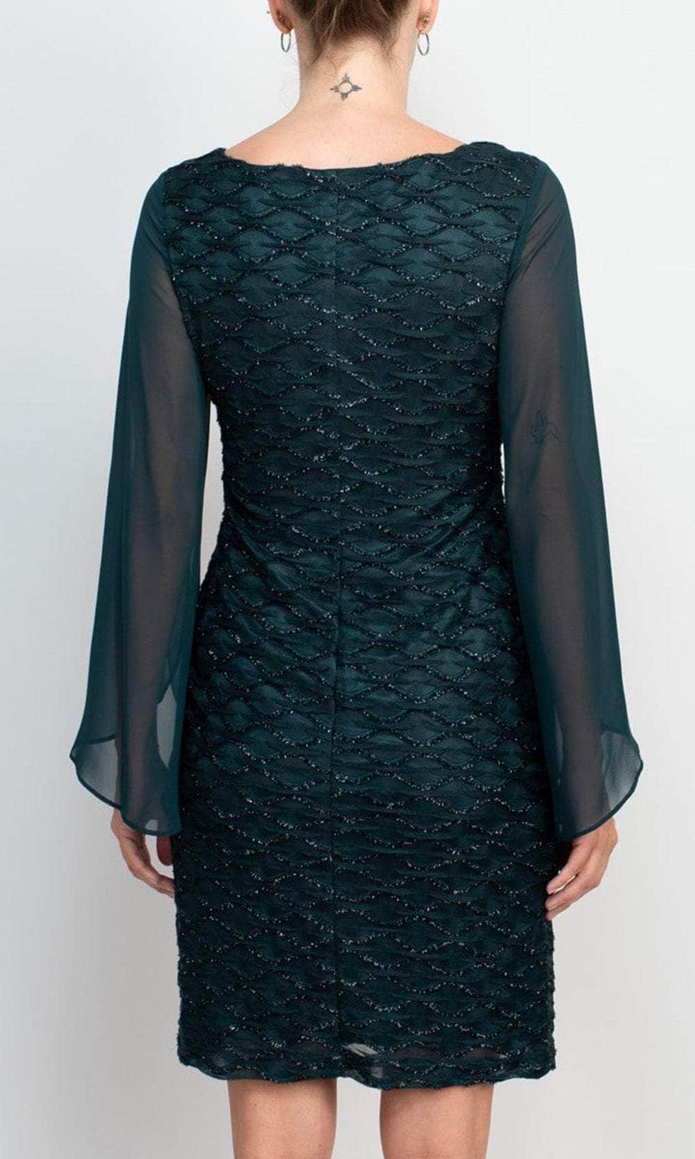 Connected Apparel TKH40606M1 - Split Sleeve Fitted Formal Dress Couture Candy Connected Apparel TKH40606M1 - Split Sleeve Fitted Formal Dress Couture Candy