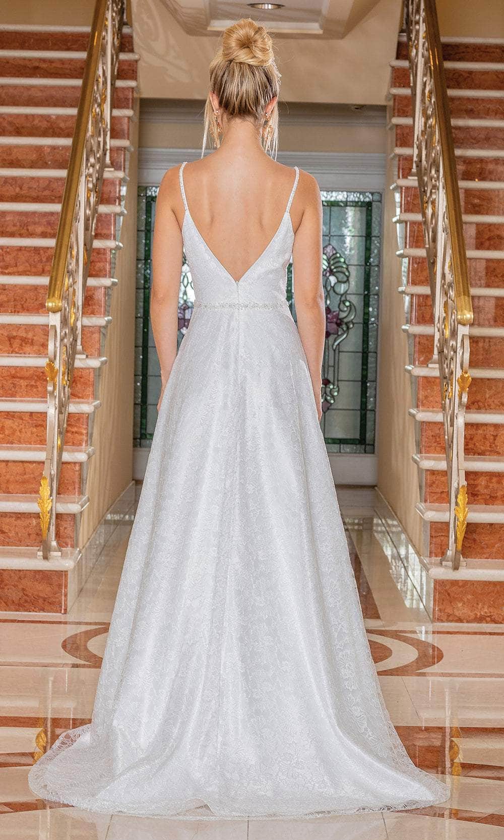 Dancing Queen 0225 - Plunging V-Neck A-Line Wedding Gown Couture Candy Dancing Queen 0225 - Plunging V-Neck A-Line Wedding Gown Couture Candy
