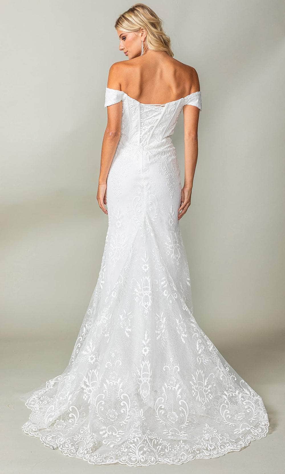 Dancing Queen 0273 - Off-Shoulder Embroidered Wedding Dress M / Off White - Shop Dancing Queen dresses on Couture Candy at CoutureCandy.com Dancing Queen 0273 - Off-Shoulder Embroidered Wedding Dress M / Off White - Shop Dancing Queen dresses on Couture Candy at CoutureCandy.com